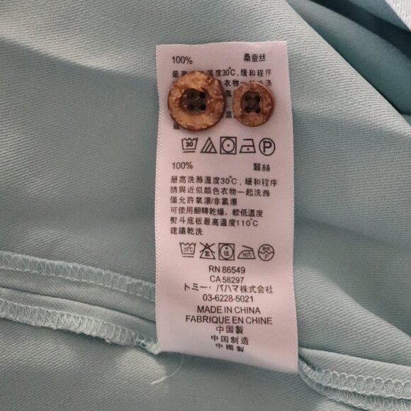 Tommy Bahama Mens Blue Sz S 100% Silk Buttoned Camp Short Sleeve Collared Top - Picture 14 of 14